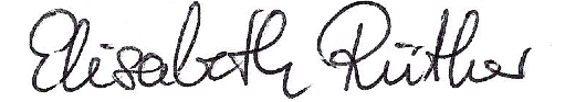 Unterschrift Elisabeth Rüther